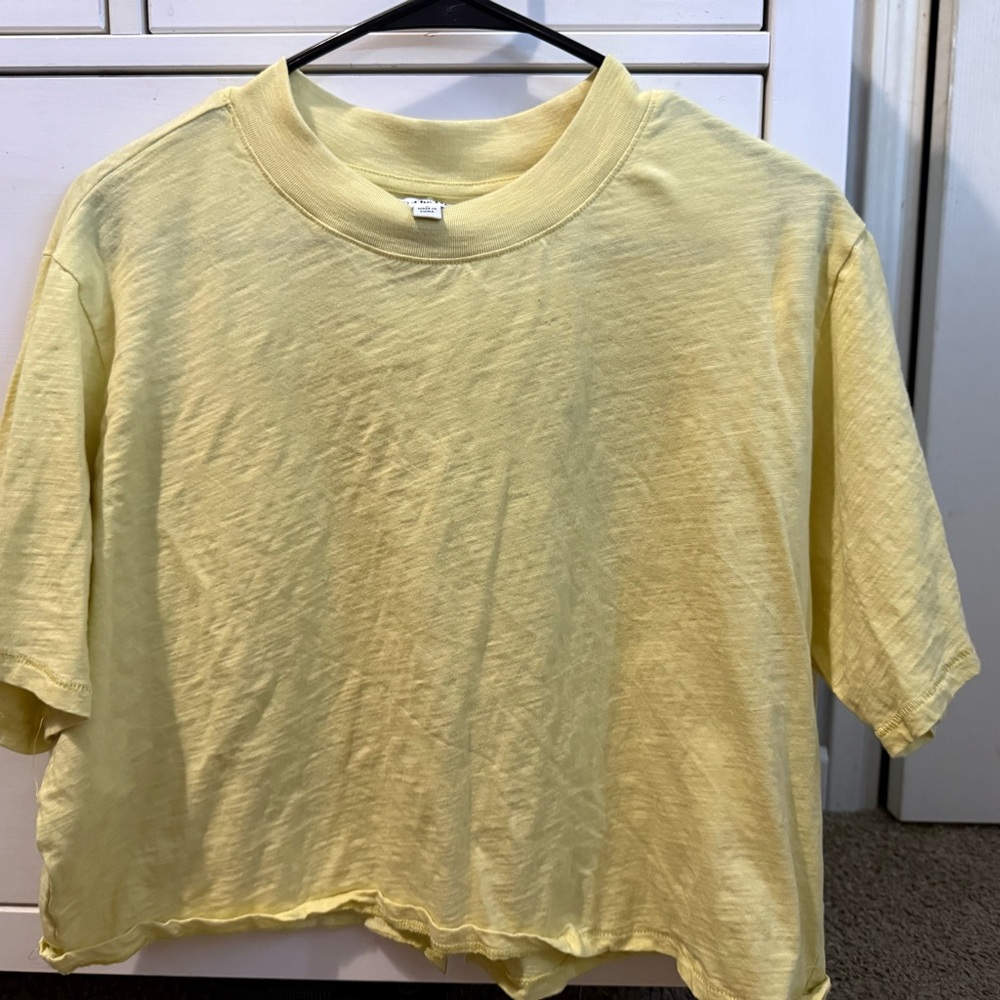 Yellow Cropped T-Shirt